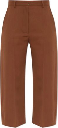 Marni Wollen broek - Dames - Vrijetijds broeken - Bruin - S - Wol - Broeken