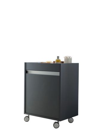 Duravit Duravit - Recipiente Rodante Ketho 2530, 1 Puerta De Madera, Con