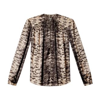 Isabel Marant Laraya Silk Top - Blouses & Shirts - Mujer - Beige - XS