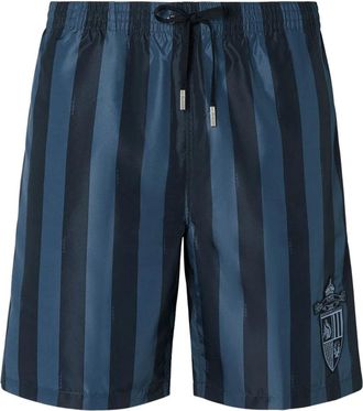 Fendi Crest Zwemshorts - Heren - Strandmode - Blauw - S - Polyester - Badmode