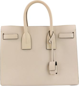 Saint Laurent Ivory Leather Tote Bag (Pre-Owned)