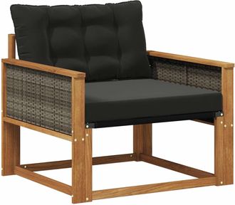 vidaXL Madera Maciza De Acacia Y Textileno Vidaxl