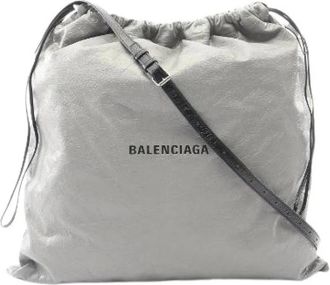 Balenciaga Borsa a spalla in pelle Pre-owned - - Pre-owned - Uomo - Grigio - ONE SIZE
