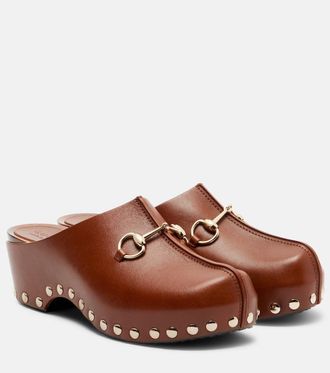 Gucci Horsebit leather clogs