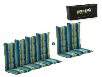 Kees Smit Madison tuinkussen set van 6 hoge rug
