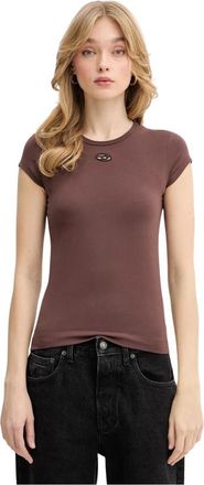 Diesel T-Angie-Od - Dames - T-shirts - Bruin - XS - Katoen - Tops