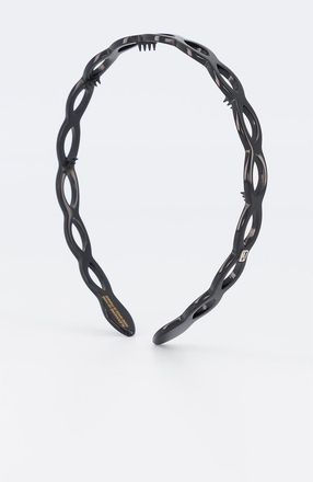 Alexandre de Paris Cutout Ultracomfort Acetate Headband in Black at Nordstrom