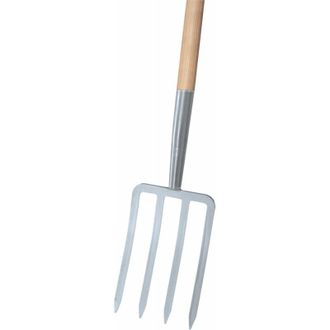 Ideal Horquilla Pala Con Mango T 4 Dientes De Bayoneta Cromado