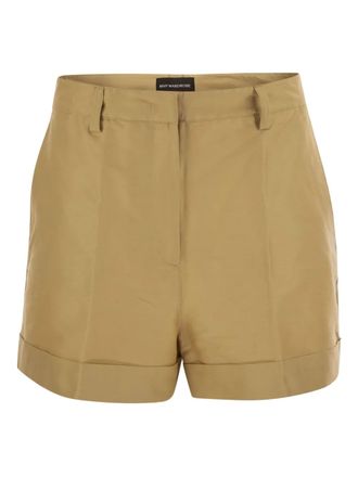 MVP Wardrobe Gekreukte bermuda shorts - Beige