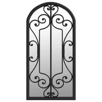 Berkfield Home Mirror Black 70x30 cm Iron for Indoor Use