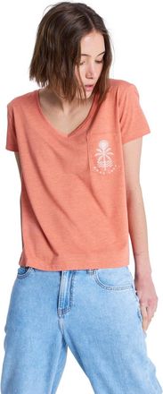 Roxy T-Shirt ROXY Laguna Green, Damen, Gr. XXL, apricot brandy, Obermaterial: 65% Microfaser, 35% Viskose;, Shirts T-Shirt