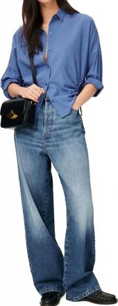 Sessun Botalia Cut Out Shirt In Blue
