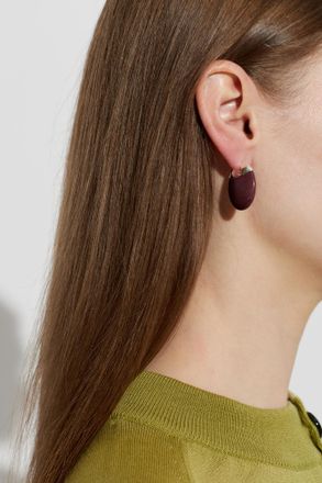 LI&Eacute; STUDIO Erin Earrings Made Of Semi-precious Stone, Womens, Silver