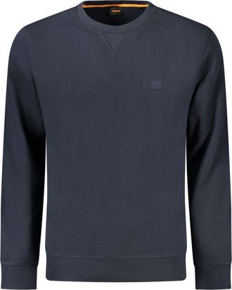 HUGO BOSS Blu Cotton Men Mens Sweatshirt