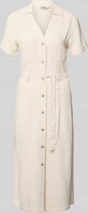 Only Schmales Freizeitkleid aus Viskose-Leinen-Mix Modell SIESTA in Sand, Gr&ouml;&szlig;e XL