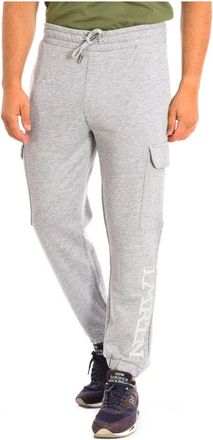La Martina Comfortabele en veelzijdige joggingbroek - Heren - Sweatpants - Grijs - M - Katoen - Broeken