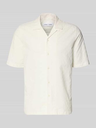 Sams&oslash;e & Sams&oslash;e Relaxed Fit Freizeithemd mit Strukturmuster Modell OSCAR in Weiss, Gr&ouml;&szlig;e XXL