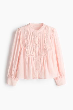 H&M Bluse mit Biesen - Hellrosa