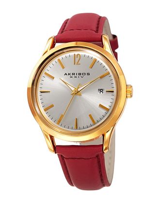 Akribos XXIV Akribos Xxiv Womens Genuine Leather Watch
