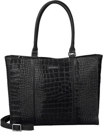 Burkely leren handtas met laptopvak Cool Colbie zwart