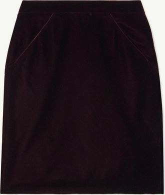 Tom Ford Minigonna In Velluto - Bordeaux