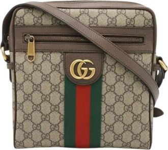 Gucci Pre-owned Cross Body Bags, female, Multicolor, Size: ONE SIZE Pre-owned Ophidia GG Supreme Messenger Bag