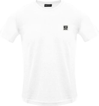 Diesel Heren Klein Logo T-Shirt (Wit)