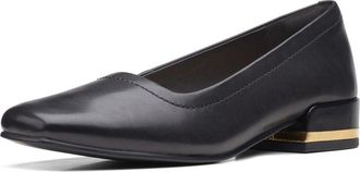 Clarks Seren 30 Court Leather Shoes in Black Size 4.5