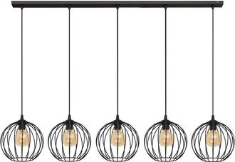 Netlighting Mercure Straight Bar Pendant Ceiling Light Black 133cm