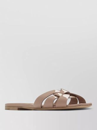 Saint Laurent tribute flat mule sandals open toe