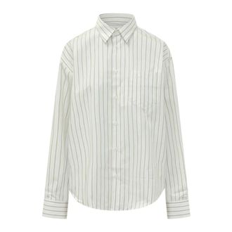 Ami Shirts, female, White, Size: XS De Coeur Embroidered Logo Shirt