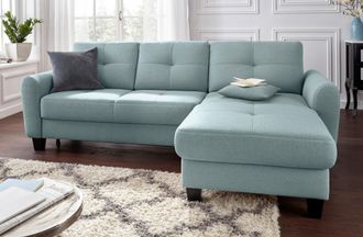 Sit&more Ecksofa »Varese L-Form« mit Federkern, wahlweise mit Bettfunktion und Stauraum