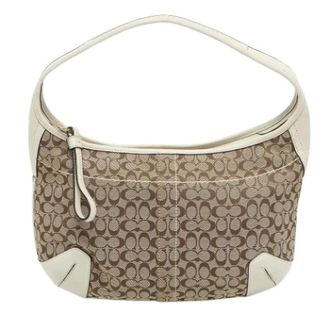 Coach Borsa a spalla bicolore Pre-owned - - Pre-owned - Donna - Beige - ONE SIZE