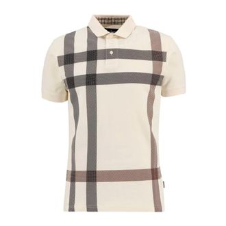 Barbour Polo Shirts, male, Beige, Size: 2XL Blaine Oversized Tartan Polo