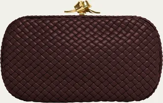 Bottega Veneta Padded Leather Sculptural Knot Clutch Bag