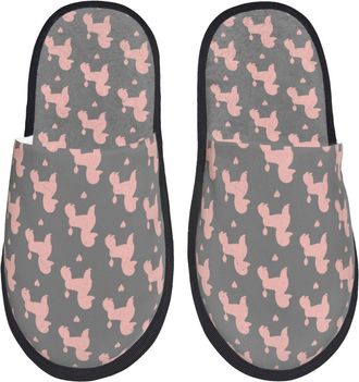 Generic Poodle Dog Unisex House Slippers Cosy Slippers Slip On Sliders For Indoor Outdoor Winter M