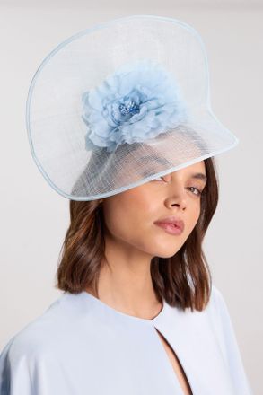 Karen Millen Womens Flower Trim Headband Fascinator - Pale Blue - One Size