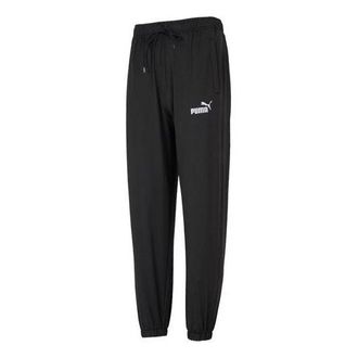 Puma Logo Straight Fit Trackpants Black 671930-01