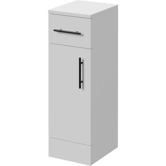 Alexander James Alexander James Gloss White 250mm x 300mm Storage Unit - 250mm - Matt Black 96mm Bar Handle