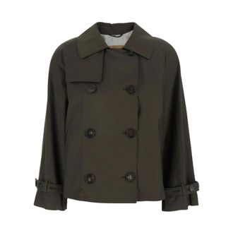 Max Mara Trench Coats, female, Green, Size: M Mtczeno Trench Coat