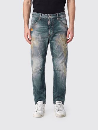 Dsquared2 Kawaii Straight Fit Jeans in Distressed Denim with a Mid-Rise Waist