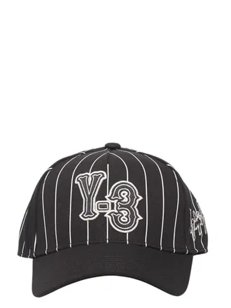 Yohji Yamamoto Black Stripes Logo Baseball Hat