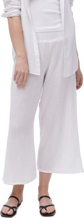 Michael Stars Medina Smocked Waist Wide Leg Pants in White at Nordstrom, Size X-Small