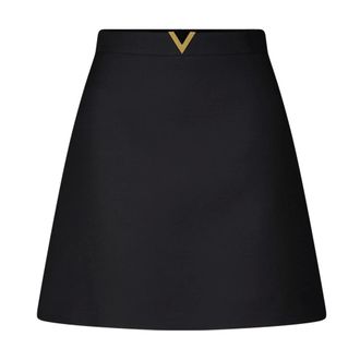 Valentino Rokken, Dames, Zwart, L, Wol, Short Skirt