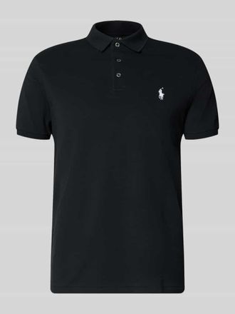 Polo Ralph Lauren Slim Fit Poloshirt aus Baumwoll-Mix in Black, Gr&ouml;&szlig;e XXL