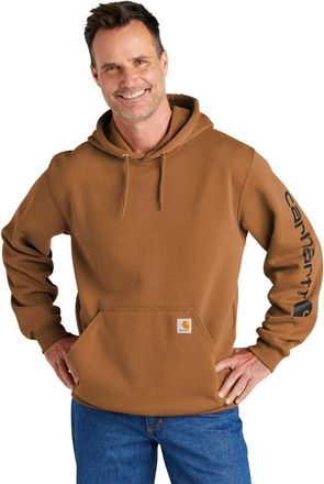Carhartt Work in Progress Iconic K288 Hoodie Mens Brown Logo Graphic Long Sleeve Pullover POSH062