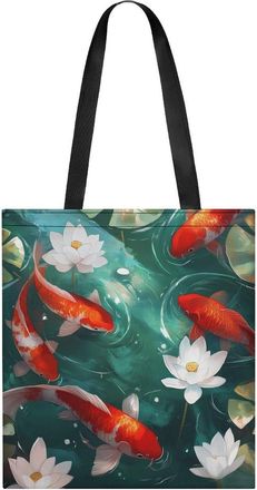 Generic Japanese Fish Tote Bag for Women Men Shoulder Bags Purses Pouch Handbags