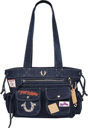 True Religion Multi-Patch Denim Tote