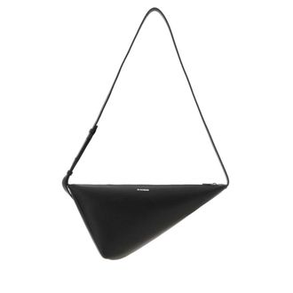 Jil Sander Black Leather Triangle Crossbody Bag 001 Borse A Mano