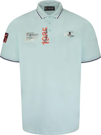 KAM Racing Polo Shirt Short Sleeve Pocket Cotton Top Mens Plus Size 2XL-8XL 5512 (UK, Alpha, XXL, Plus, Regular, Blue)